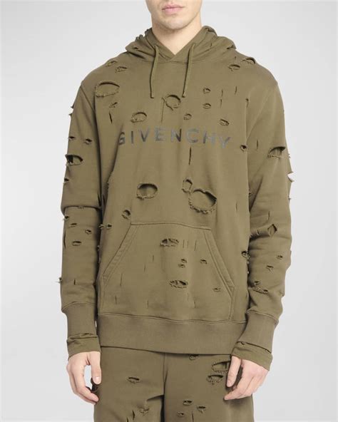 givenchy blurred logo hoodie|givenchy men's destroyed hoodie.